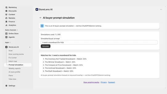 StoreLens AI screenshot