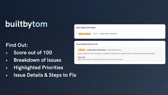 BuiltByTom: Performance Audit screenshot