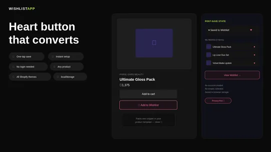 whishlist‑app screenshot