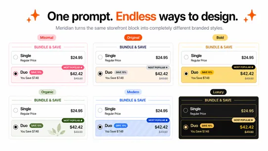 Meridian ‑ AI Bundle Builder screenshot