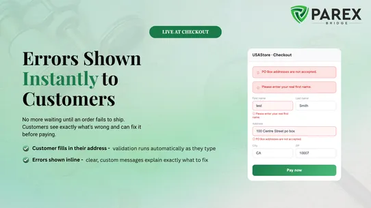 Address Validator By Parex screenshot