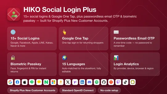 HIKO Social Login Plus screenshot
