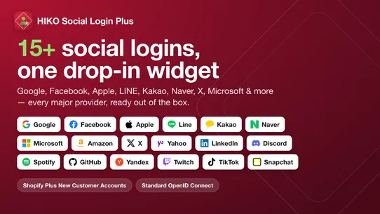 HIKO Social Login Plus screenshot