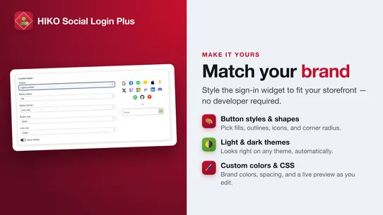 HIKO Social Login Plus screenshot