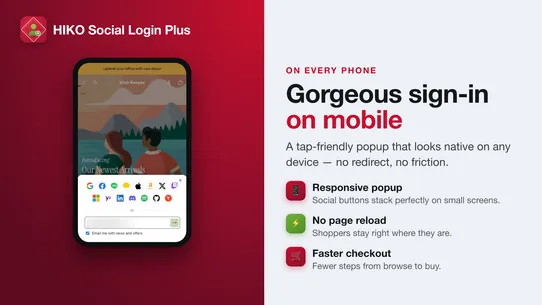 HIKO Social Login Plus screenshot