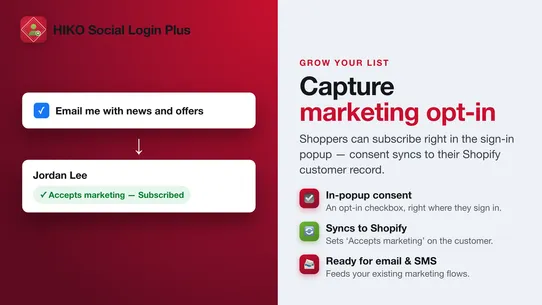 HIKO Social Login Plus screenshot