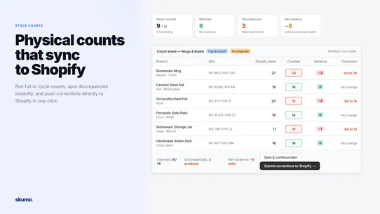 Skumo ‑ Purchase Order Manager screenshot