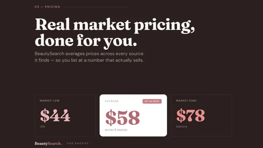 BeautySearch ‑ Source Products screenshot