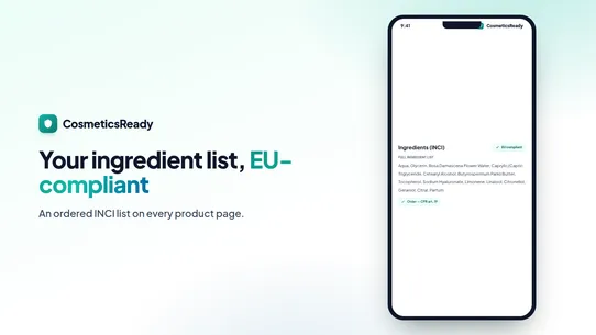 CosmeticsReady: INCI &amp; GPSR screenshot