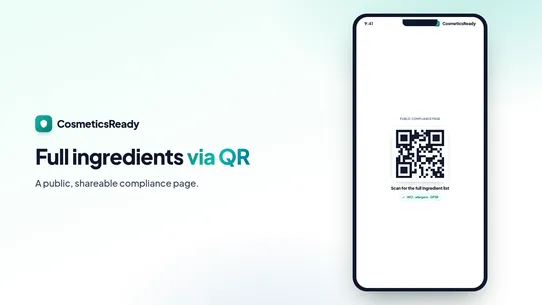 CosmeticsReady: INCI &amp; GPSR screenshot