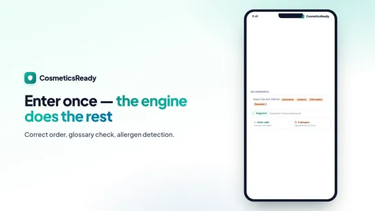 CosmeticsReady: INCI &amp; GPSR screenshot