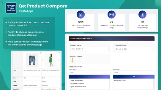 Qe: Product Compare screenshot
