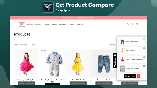 Qe: Product Compare screenshot