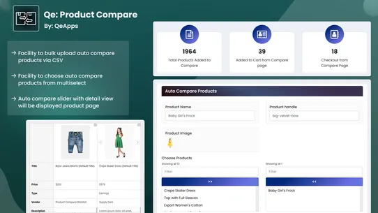 Qe: Product Compare screenshot