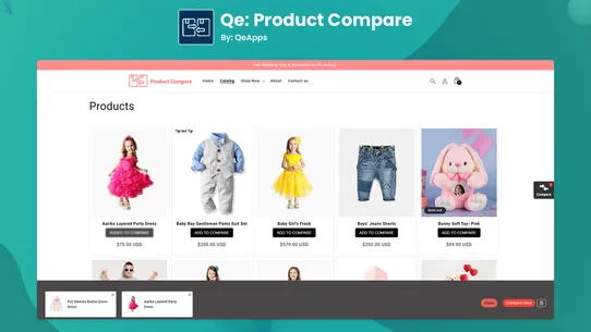 Qe: Product Compare screenshot