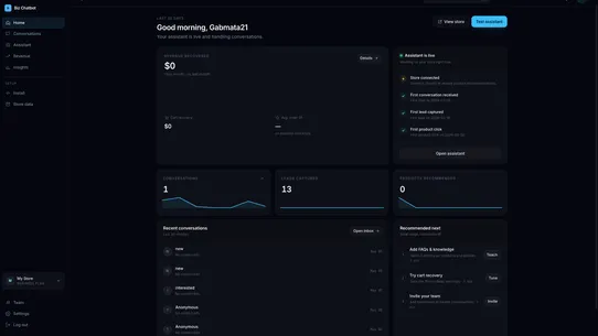 Biz‑Chatbot screenshot