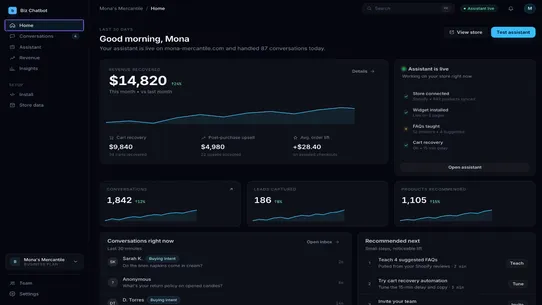Biz‑Chatbot screenshot