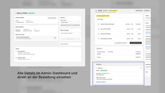 Widerruf Manager screenshot