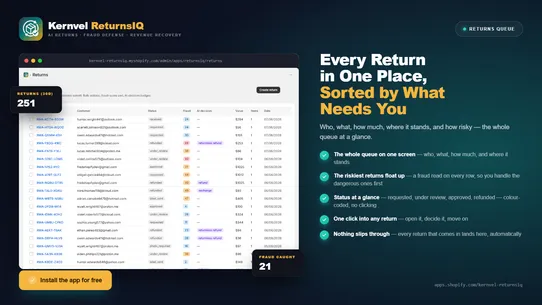 Kernvel ReturnsIQ screenshot