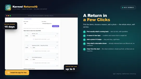 Kernvel ReturnsIQ screenshot