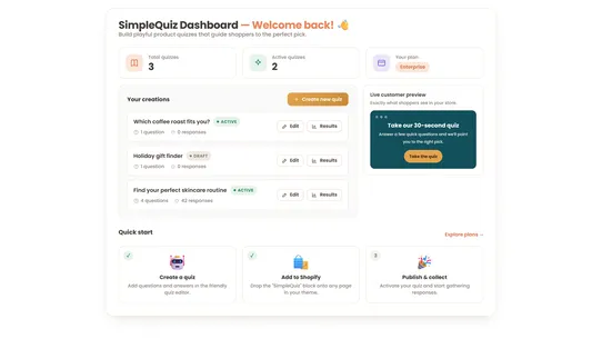 SimpleQuiz: Product Quiz Maker screenshot