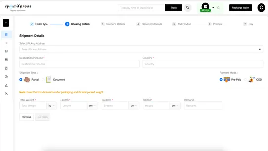 Vyomxpress screenshot