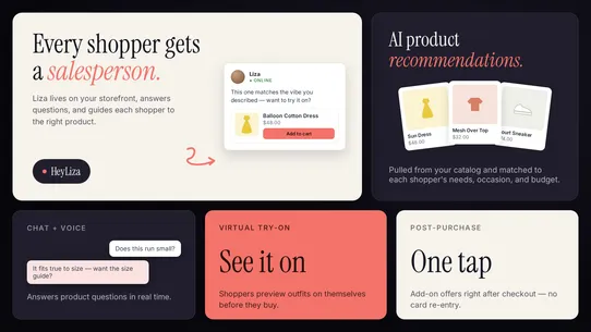 HeyLiza ‑ AI Sales + Upsell screenshot