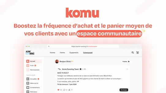 Komu ‑ Communauté &amp; Engagement screenshot