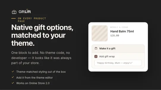 GiftLift: Gift Wrap &amp; Message screenshot