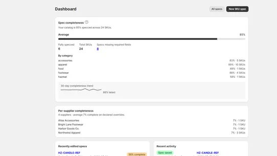 Spec Comfort screenshot
