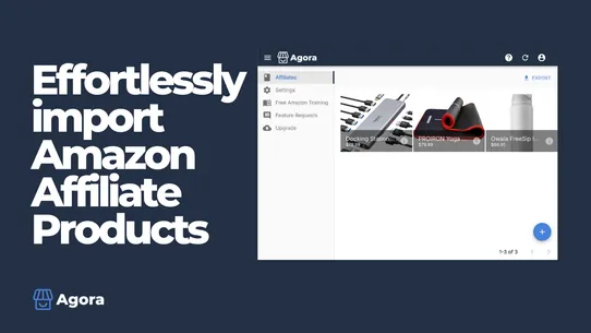 Agora Amazon Affiliate Manager screenshot