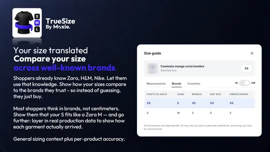 TrueSize screenshot