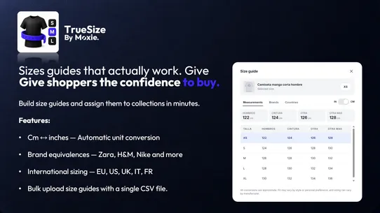 TrueSize screenshot