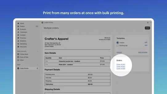 Order Printer screenshot