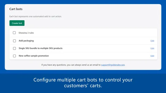 CartBot: Gift with purchase screenshot