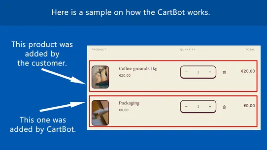 CartBot: Gift with purchase screenshot