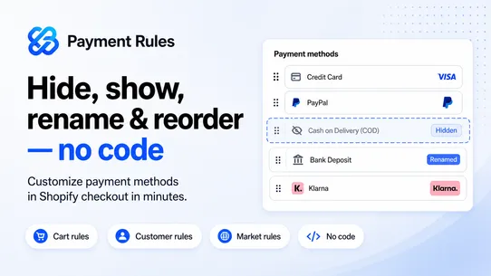 Weave: Hide Payment Methods screenshot