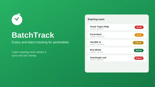 BatchTrack: Batch Expiry Dates screenshot