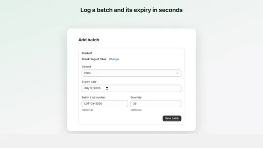 BatchTrack: Batch Expiry Dates screenshot