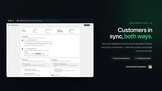 Zoho Books Integration screenshot