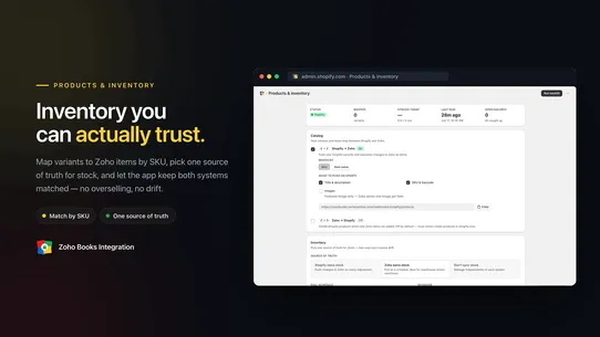 Zoho Books Integration screenshot