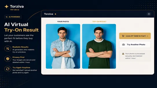 Torziva ‑ AI Virtual Try‑On screenshot
