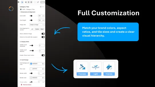 Category Tiles ‑ Navertica screenshot