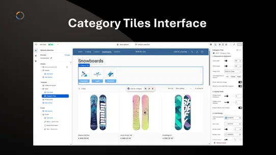 Category Tiles ‑ Navertica screenshot
