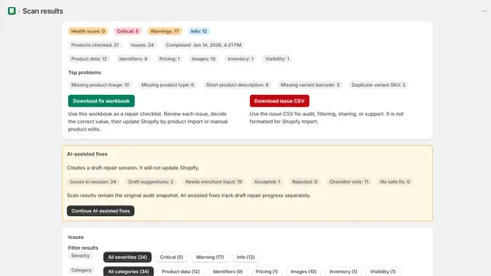 GrowthLine Catalog Doctor screenshot