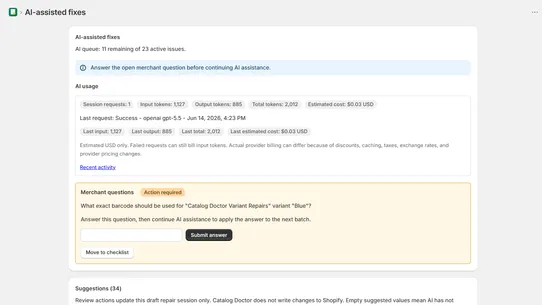 GrowthLine Catalog Doctor screenshot