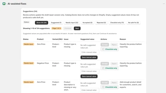 GrowthLine Catalog Doctor screenshot