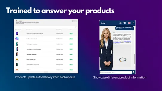 Kimiyi AI Employee Chatbot screenshot