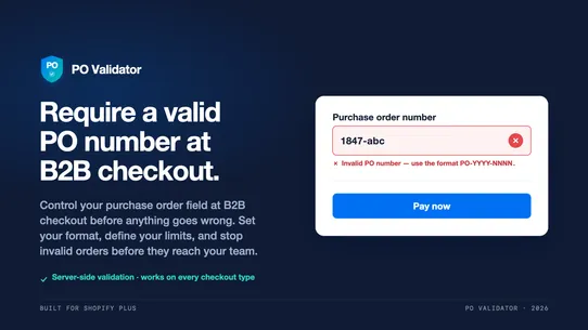 PO Validator B2B screenshot
