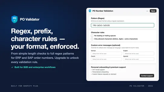 PO Validator B2B screenshot